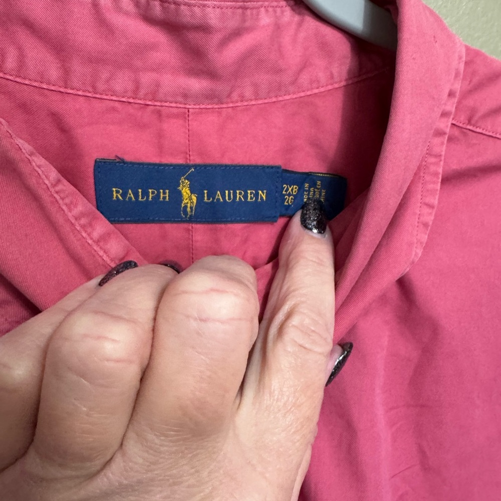 Ralph Lauren Mauve Button Up, Size 2XB‎ - Picture 4 of 4